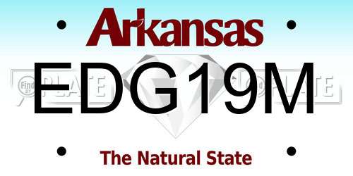 EDG19M Arkansas License Plate
