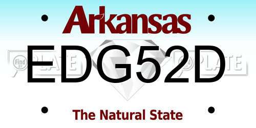 EDG52D Arkansas License Plate