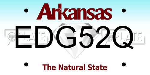 EDG52Q Arkansas License Plate
