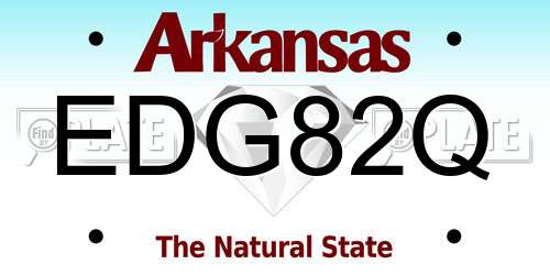 EDG82Q Arkansas License Plate
