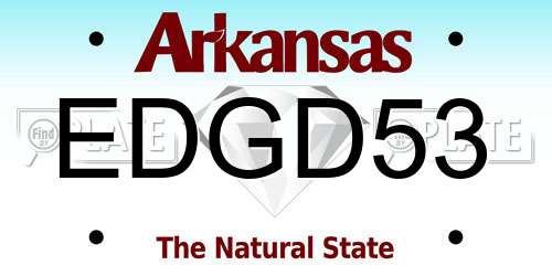 EDGD53 Arkansas License Plate