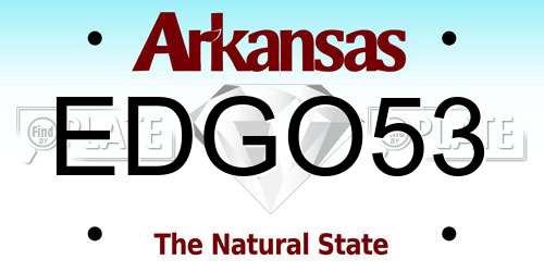EDGO53 Arkansas License Plate