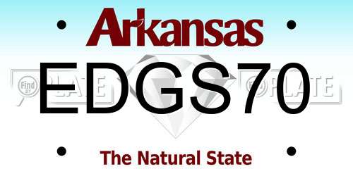 EDGS70 Arkansas License Plate