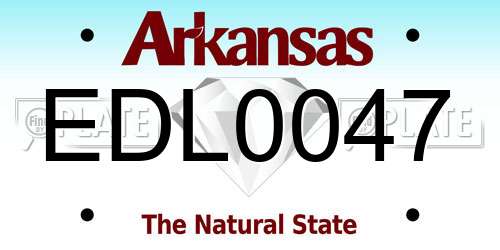 EDL0047 Arkansas License Plate