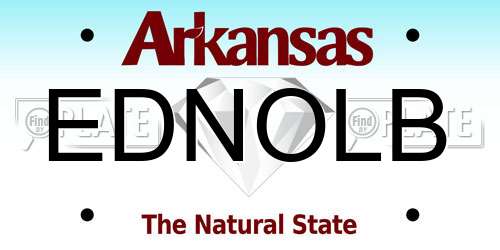 EDNOLB Arkansas License Plate