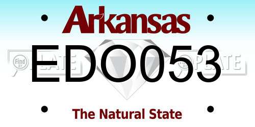EDO053 Arkansas License Plate
