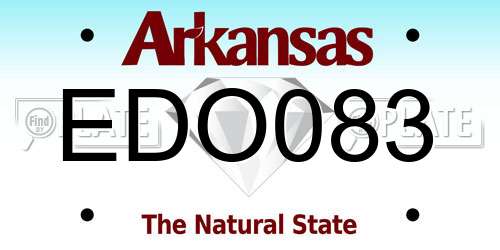 EDO083 Arkansas License Plate