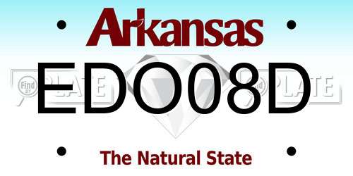 EDO08D Arkansas License Plate