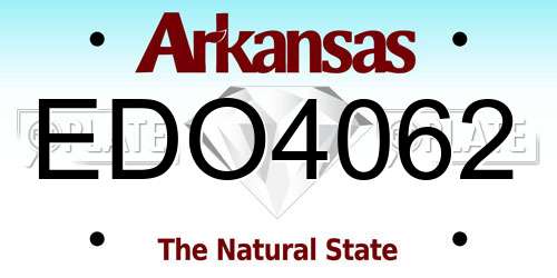 EDO4062 Arkansas License Plate