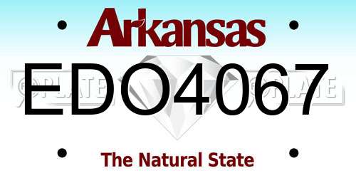 EDO4067 Arkansas License Plate