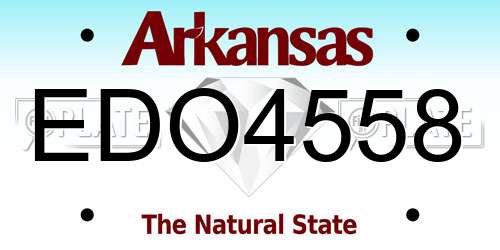 EDO4558 Arkansas License Plate