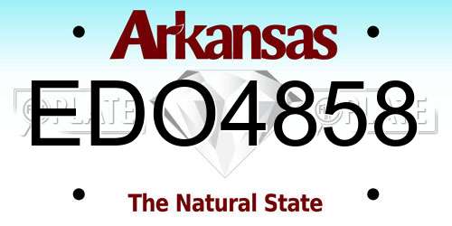 EDO4858 Arkansas License Plate