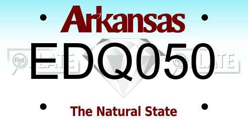 EDQ050 Arkansas License Plate