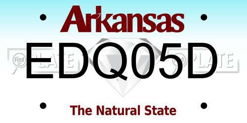 EDQ05D Arkansas License Plate