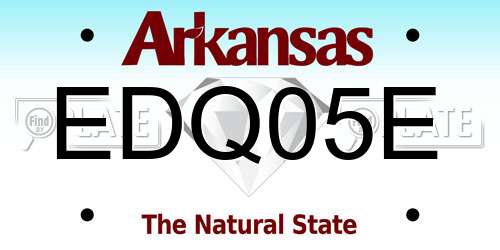 EDQ05E Arkansas License Plate
