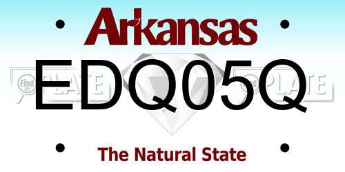 EDQ05Q Arkansas License Plate