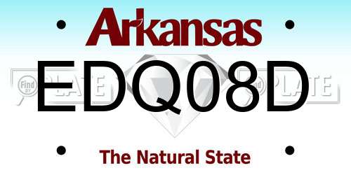 EDQ08D Arkansas License Plate