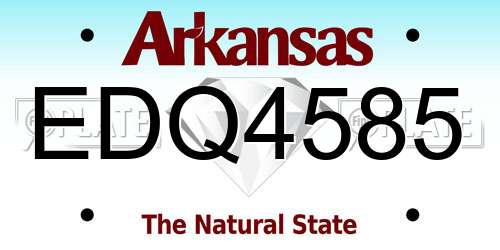 EDQ4585 Arkansas License Plate