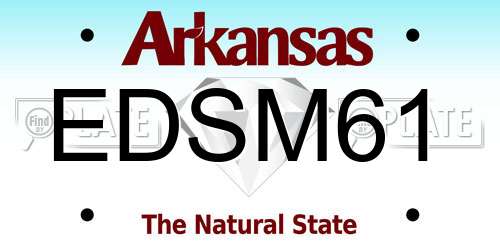 EDSM61 Arkansas License Plate