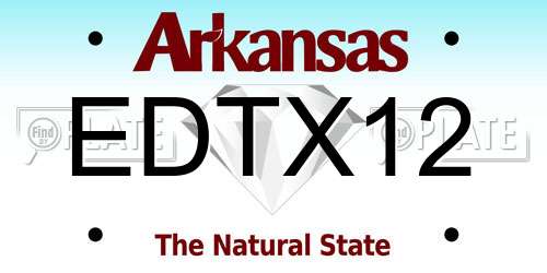 EDTX12 Arkansas License Plate