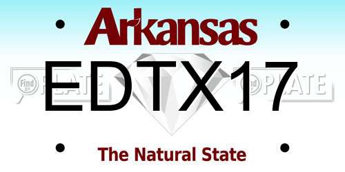 EDTX17 Arkansas License Plate