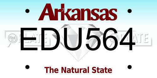 EDU564 Arkansas License Plate