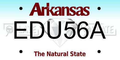 EDU56A Arkansas License Plate