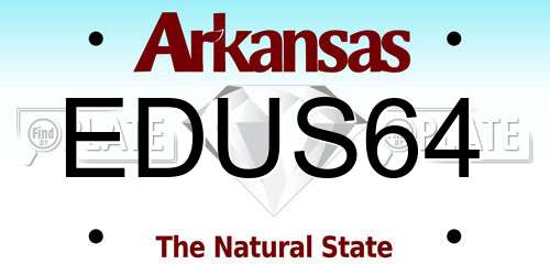 EDUS64 Arkansas License Plate