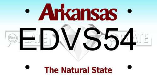 EDVS54 Arkansas License Plate