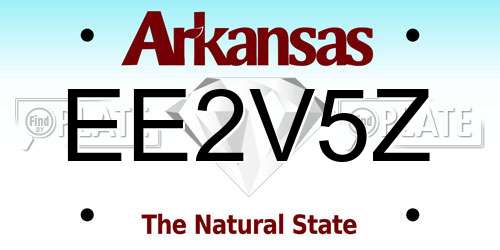 EE2V5Z Arkansas License Plate