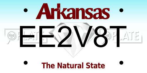 EE2V8T Arkansas License Plate