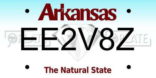 EE2V8Z Arkansas License Plate