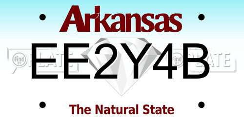 EE2Y4B Arkansas License Plate