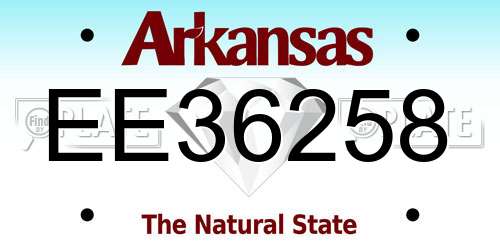 EE36258 Arkansas License Plate
