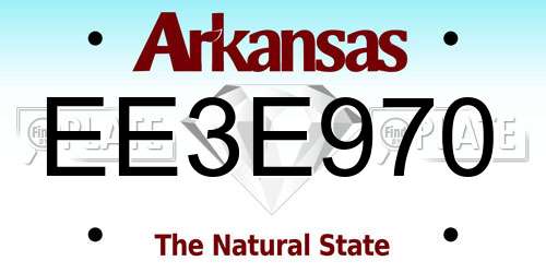 EE3E970 Arkansas License Plate