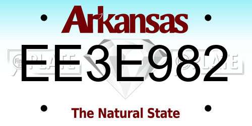 EE3E982 Arkansas License Plate