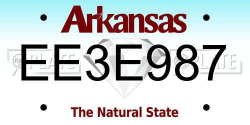 EE3E987 Arkansas License Plate