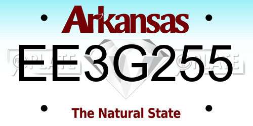 EE3G255 Arkansas License Plate