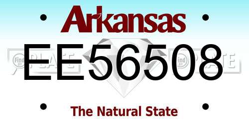 EE56508 Arkansas License Plate