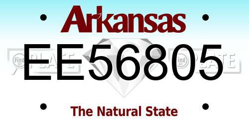 EE56805 Arkansas License Plate
