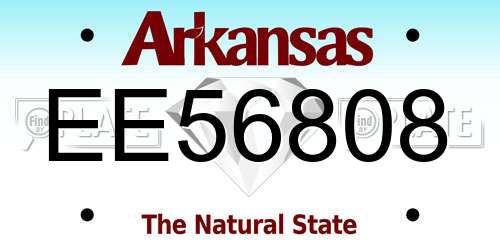 EE56808 Arkansas License Plate