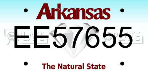 EE57655 Arkansas License Plate