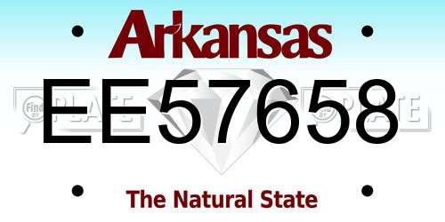 EE57658 Arkansas License Plate