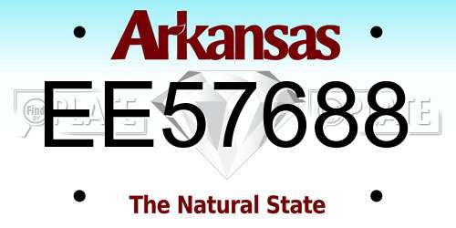EE57688 Arkansas License Plate