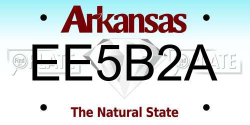 EE5B2A Arkansas License Plate