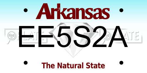 EE5S2A Arkansas License Plate