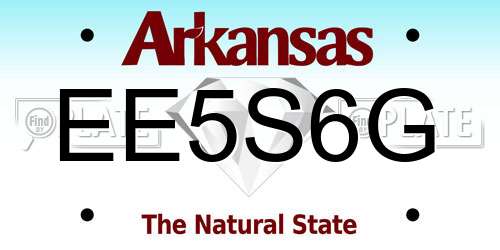 EE5S6G Arkansas License Plate