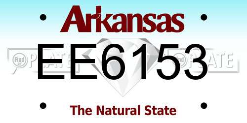 EE6153 Arkansas License Plate