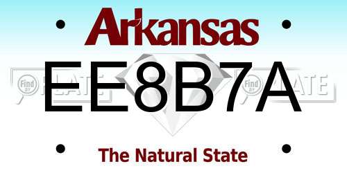 EE8B7A Arkansas License Plate
