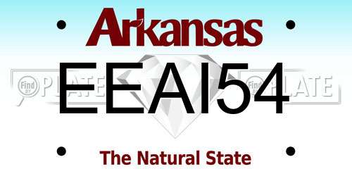 EEAI54 Arkansas License Plate